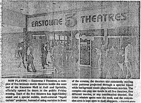 Gull Road Cinema 5 - Kalamazoo Gazette Article From Cinematour